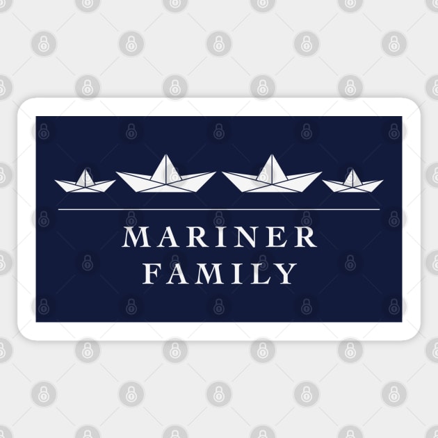 Mariner Family (Seafarer / Paper Boat / Paper Ship / White) Sticker by MrFaulbaum